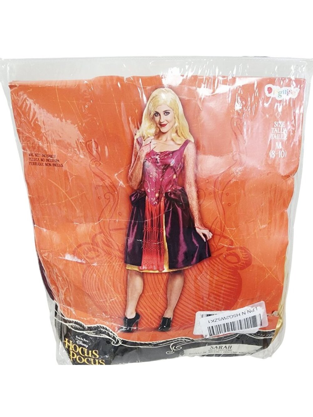 Disney Hocus Pocus Sarah Adult Costume Size Medium 8-10 By Disguise